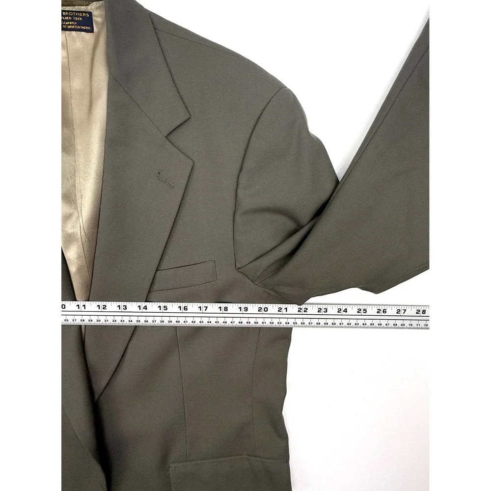 Vintage Brooks Brothers Pure Wool Sport Coat Mens 44R USA Made Olive Jacket 1796